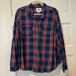 Plaid flannel button down